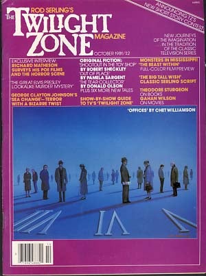 Item #10449 Rod Serling's The Twilight Zone Magazine October 1981, Volume 1, Number 7. T. E. D....