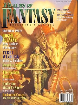 Item #12688 Realms of Fantasy October 1994 Vol. 1 No. 1. Shawna McCarthy, ed