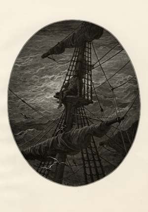 Item #13934 Original Plate with Engraving from The Rime of the Ancient Mariner. Gustave Doré.