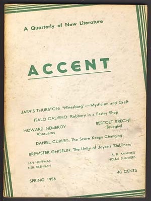 Item #15514 Accent: A Quarterly of New Literature Spring 1956 Vol. XVI No. 2. Italo Calvino
