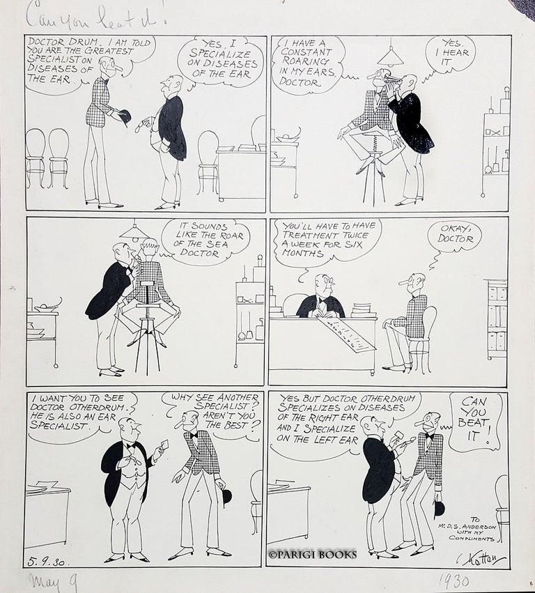 Item #15548 Maurice Ketten Can You Beat It! 1930 Original Comic Strip Art. Maurice Ketten, Prospero Fiorini.