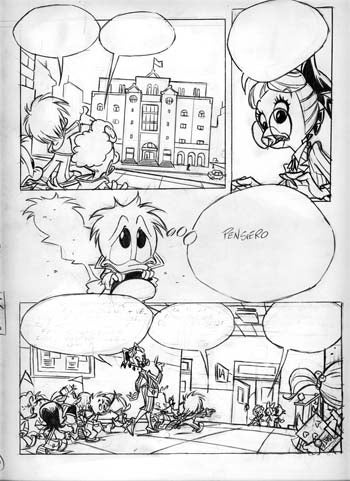 Item #15862 Vitale Mangiatordi PP8 Paperino Paperotto (Donald Duckling) #8 Page 22 Original Comic Art. Vitale Mangiatordi.