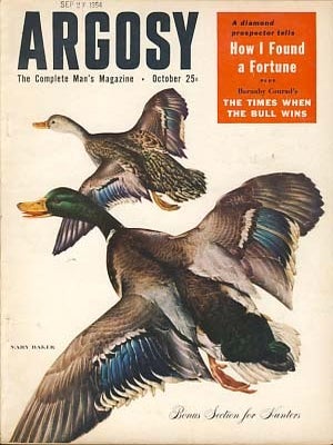 Item #17260 Saint with a Six-Gun in Argosy October 1954. Elmore Leonard