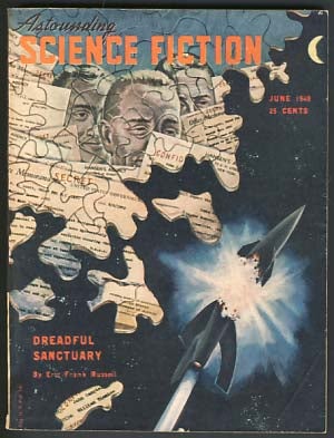 Item #17423 Dreadful Sanctuary in Astounding Science Fiction June, July and August 1948. Eric...