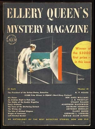 Item #18590 Ellery Queen's Mystery Magazine March 1947 Vol. 9 No. 40. Ellery Queen, ed