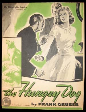 Item #18609 The Hungry Dog in The Philadelphia Inquirer Gold Seal Novel Sunday, March 29, 1942....
