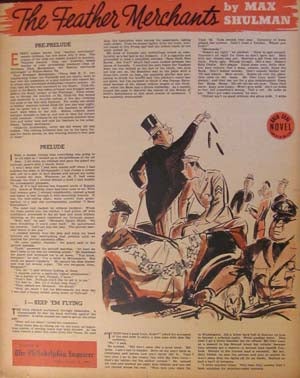 Item #18707 The Feather Merchants in The Philadelphia Inquirer Gold Seal Novel Sunday, August 13, 1944. Max Shulman.