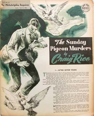 Item #18728 The Sunday Pigeon Murders in The Philadelphia Inquirer Gold Seal Novel Sunday, April...