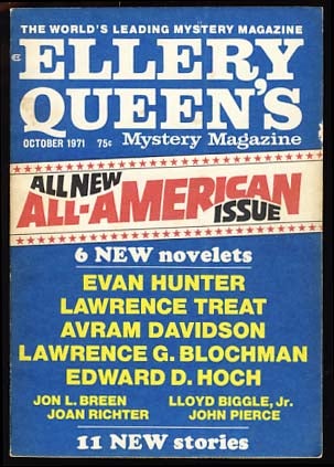 Item #19084 Ellery Queen's Mystery Magazine October 1971. Eleanor Sullivan, ed