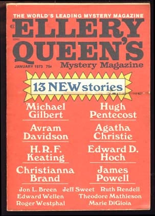 Item #19085 Ellery Queen's Mystery Magazine January 1973. Eleanor Sullivan, ed