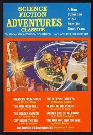 Item #19125 Science Fiction Adventure Classics January 1974. Sol Cohen, ed.