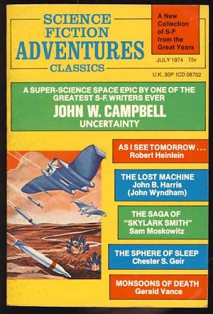 Item #19146 Science Fiction Adventure Classics July 1974. Sol Cohen, ed.
