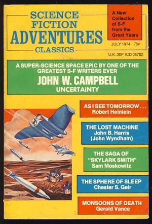 Item #19147 Science Fiction Adventure Classics July 1974. Sol Cohen, ed.