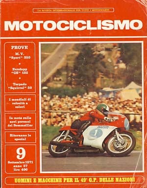 Item #19314 Motociclismo Settembre 1971. Carlo Perelli, ed