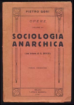 Item #20568 Sociologia anarchica. Pietro Gori.