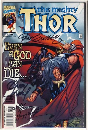 Item #20569 Thor Vol. 2 #29 - Even a God Can Die. Dan Jurgens, Andy Kubert, Scott Hanna, Gregory Wright.