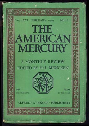 Item #20935 The American Mercury February 1929. H. L. Mencken, ed