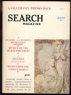 Item #21047 Search Magazine April 1963. Raymond Palmer, ed