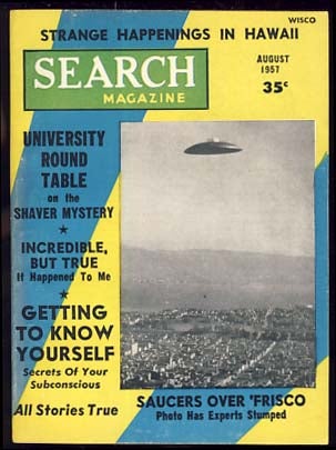 Item #21058 Search Magazine August 1957. Raymond Palmer, ed