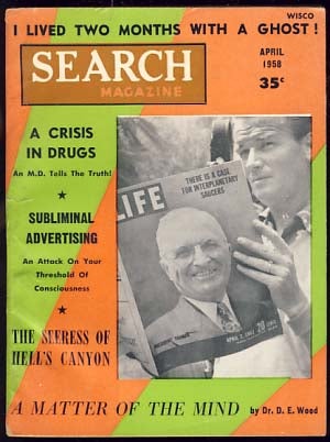 Item #21061 Search Magazine April 1958. Raymond Palmer, ed