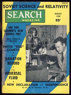 Item #21063 Search Magazine August 1958. Raymond Palmer, ed