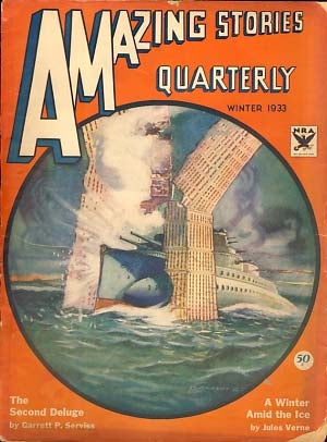 Item #21672 A Winter Amid the Ice, or the Cruise of the Jeune-Hardie in Amazing Stories Quarterly...