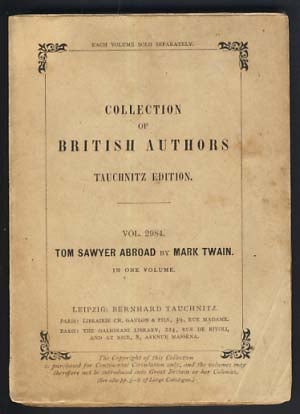 Item #21922 Tom Sawyer Abroad. Mark Twain