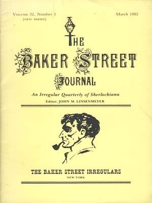 Item #21969 The Baker Street Journal March 1982. John M. Linsenmeyer, ed