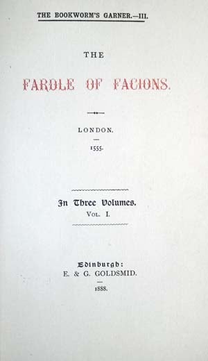 Item #21978 The Fardle of Facions. Joannes Boemus.