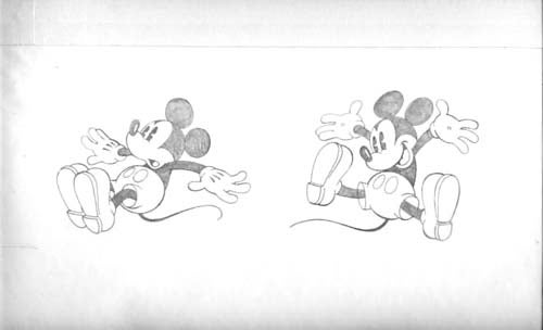 Item #22192 Mike Royer Mickey Mouse Jumping Original Art. Mike Royer.