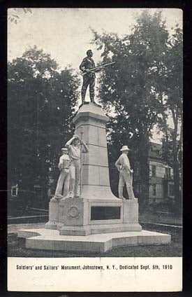 Item #22232 Soldiers' and Sailors' Monument, Johnstown, N.Y., Dedicated Sept. 5th, 1910 - Vintage...