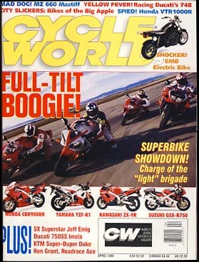 Item #22292 Cycle World April 1998. David Edwards, ed.
