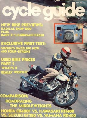 Item #22308 Cycle Guide November 1976. Paul Dean, ed