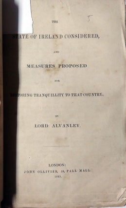 Political Tracts. With Original Autograph Letter by Edward Hawker Addressed to Sir William Jolliffe.