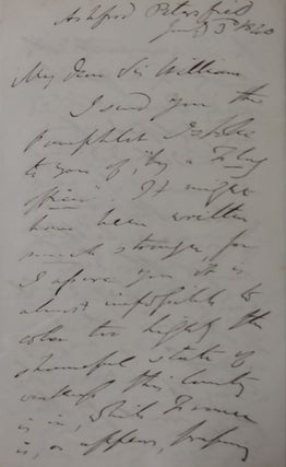 Political Tracts. With Original Autograph Letter by Edward Hawker Addressed to Sir William Jolliffe.
