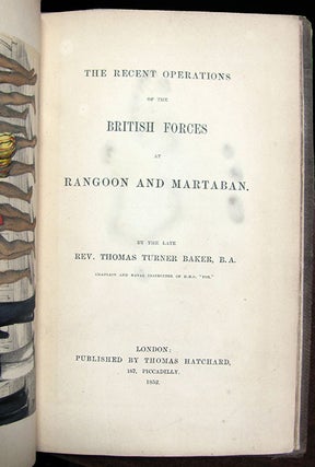 The Recent Operations of the British Forces at Rangoon and Martaban.