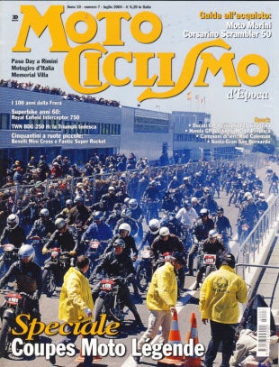 Item #23123 Motociclismo d'Epoca Luglio 2004 (Italian Classic Motorcycle Magazine). Carlo...