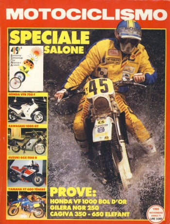 Item #23577 Motociclismo Novembre 1985. Armando Boscolo, ed.