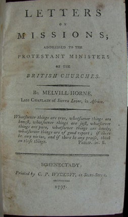 Item #24492 Letters on Missions; Addressed to the Protestant Ministers of the British Churches....