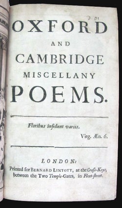 Oxford and Cambridge Miscellany Poems.