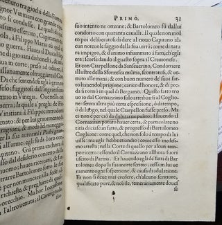 Historia della vita, et fatti dell'eccellentissimo Capitano di guerra Bartolomeo Coglione. Scritta per M. Pietro Spino.