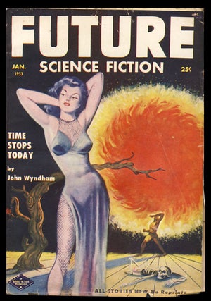 Item #25152 Time Stops Today in Future Science Fiction January 1953. John Wyndham