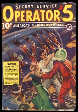 Item #25730 Invasion from the Sky in Secret Service Operator #5 March-April 1939. Curtis Steele,...