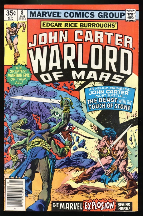 Item #25838 John Carter Warlord of Mars #8. Edgar Rice Burroughs, Marv Wolfman, Gil Kane.