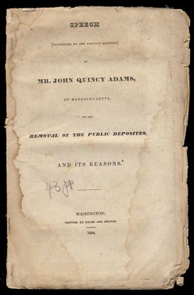 Item #25871 Speech [Suppressed by the Previous Question] of Mr. John Quincy Adams, of...