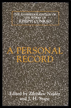 Item #25898 A Personal Record. Joseph Conrad