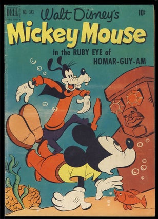 Item #25930 Four Color No. 343 - Walt Disney's Mickey Mouse in The Ruby Eye of Homar-Guy-Am. Authors
