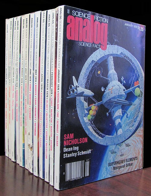 Item #26524 Analog Science Fiction/Science Fact 1978 Complete Run. Jack Williamson, Poul Anderson, Gregory Benford, Vernon Vinge.