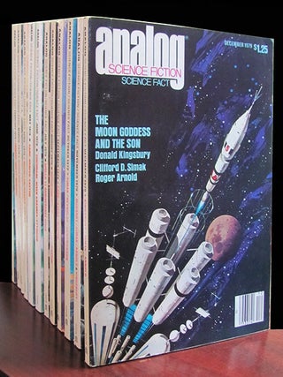 Item #26525 Analog Science Fiction/Science Fact 1979 Complete Run. Clifford D. Simak, Frank...