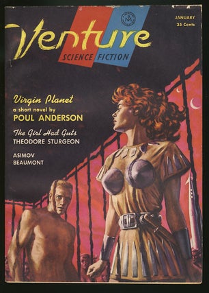 Item #26532 Virgin Planet in Venture Science Fiction Magazine January 1957. Poul Anderson
